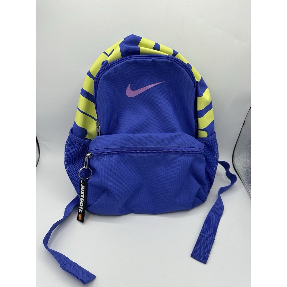 Nike Mini Backpack Blue Yellow Kids Youth Just Do It Small School Bag